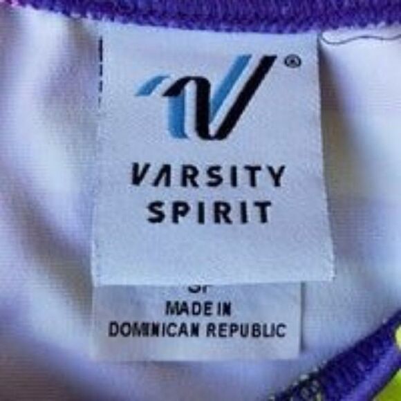 Girls Spirit Cheer Sports Bra Crop Top Multi Color Large New clearance - Picture 9 of 10